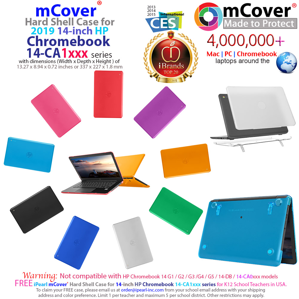 mCover Hard Shell case for HP Chromebook 14-CA1xxx series