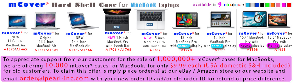 Mcover® Hard Shell Cases For Mac Pc Chromebooks Ultrabooks Ipads Netbooks Kindles 2446