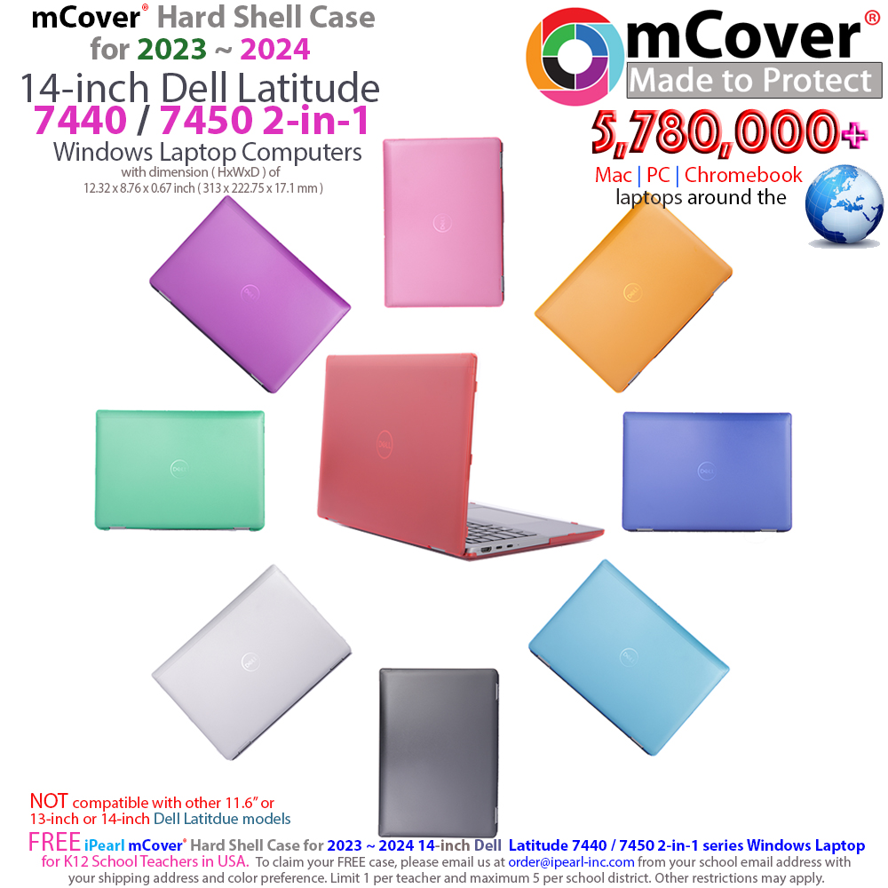 mCover Hard Shell case for 14-inch Dell Latitude 7440 series Windows